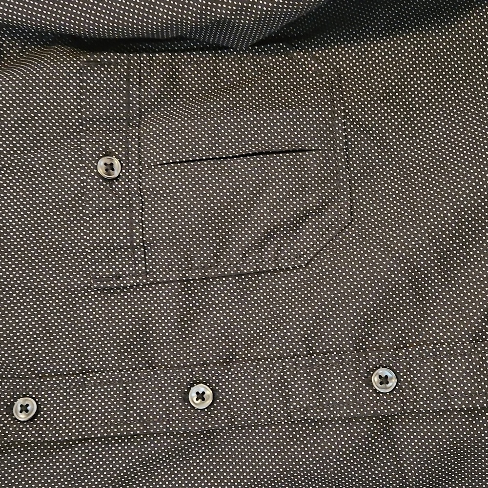 MICHAEL BRANDON BUTTON DOWN SHIRT MENS Medium LONG SLEEVE COLLARED polka dot